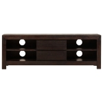 Mobile Porta TV in Legno di Acacia 120x30x40cm Marrone Scuro
