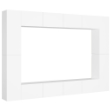 Set Mobili Porta TV 8 pz Bianco in Legno Multistrato