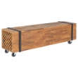 Mobile Porta TV 110x30x32,5 cm in Legno Massello di Teak
