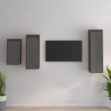 Mobili Porta TV 3 pz Grigio in Legno Massello di Pino