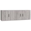 Set Mobili Porta TV 2 pz Grigio Sonoma in Legno Multistrato