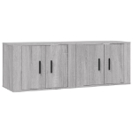 Mobili Porta TV a Parete 2 pz Grigio Sonoma 57x34,5x40 cm