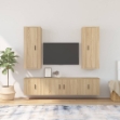 Set di Mobili Porta TV 5 pz Rovere Sonoma in Legno Multistrato