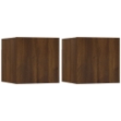 Armadietti TV Montati a Parete 2pz Rovere Marrone 30,5x30x30 cm