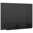 Mobile TV a Muro Grigio Lucido 120x23,5x90 cm Legno Multistrato