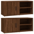 Mobili TV 2pz Rovere Marrone 80x31,5x36 cm in Legno Multistrato