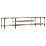 Mobile TV Rovere Sonoma 201x35x45 cm Legno Multistrato e Ferro