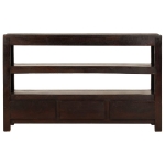 Mobile Porta TV in Legno di Acacia 120x30x40cm Marrone Scuro