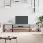 Mobile TV Grigio Sonoma 201x35x45 cm Legno Multistrato e Ferro