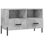 Mobile per TV Grigio Cemento 80x36x50 cm Legno Multistrato