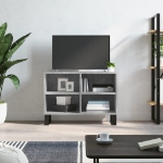 Mobile Porta TV Grigio Cemento 69,5x30x50 cm Legno Multistrato