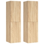 Mobili TV 2pz Rovere Sonoma 30,5x30x110 cm Legno Multistrato
