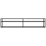 Mobile Porta TV Marmo Nero 200x40x40,5 cm in Vetro Temperato