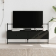 Mobile TV a Muro Nero 100,5x30x51 cm in Legno Multistrato
