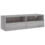 Mobile TV a Parete Grigio Sonoma 100x30x30 cm Legno Multistrato