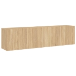 Mobili TV a Parete 2pz Rovere Sonoma 80x30x41 cm