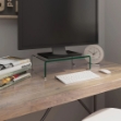 Mobile/Rialzo porta TV in Vetro Bianco 40x25x11 cm