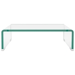 Mobile/Rialzo porta TV in Vetro Bianco 40x25x11 cm