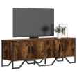 Mobile Porta TV Rovere Fumo 122x34x41 cm in Legno Multistrato