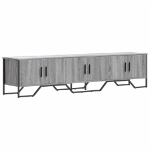 Mobile Porta TV Grigio Sonoma 180x34x41cm in Legno Multistrato