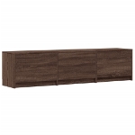 Mobile Porta TV con LED Rovere Marrone 165x34x40 cm Truciolato