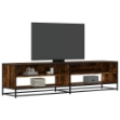 Mobile Porta TV Rovere Fumo 180,5x40x46 cm in Legno Multistrato