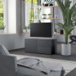 Mobile Porta TV Grigio 80x34x36 cm in Legno Multistrato