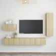 Set di Mobili Porta TV 4 pz Rovere Sonoma in Legno Multistrato