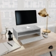 Supporto Monitor Grigio Cemento 42x24x13 cm Legno Multistrato