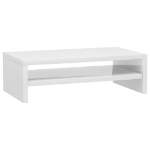 Supporto Monitor Bianco Lucido 42x24x13 cm in Legno Multistrato