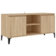 Mobile TV con Gambe in Metallo Rovere Sonoma 103,5x35x50 cm