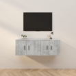 Mobili Porta TV a Parete 2 pz Grigio Cemento 57x34,5x40 cm