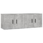 Mobili Porta TV a Parete 2 pz Grigio Cemento 57x34,5x40 cm