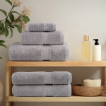 Asciugamani da Bagno SOLUND 2 pz Grigi 100x150 cm 600gsm