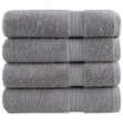 Asciugamani da Doccia SOLUND 4 pz Grigi 70x140 cm 600gsm
