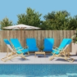 Asciugamani da Spiaggia 6 pz Turchese 60x135 cm Tessuto 400 GSM
