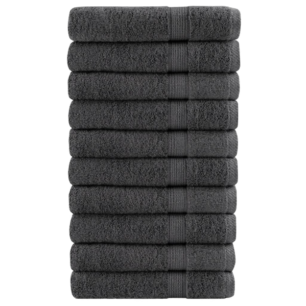 Asciugamani Ospiti SOLUND 10 pz Antracite 100x200cm 600gsm