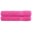 Asciugamani per Sauna SOLUND 2 pz Rosa 80x200 cm 600 g/m²