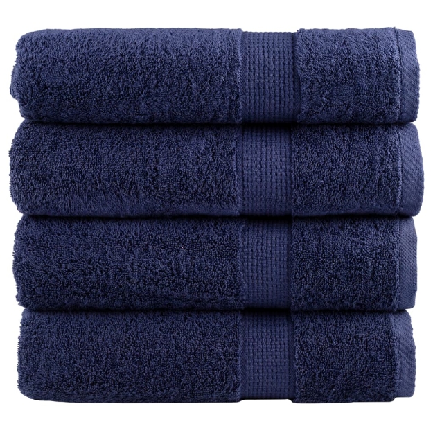 Asciugamani per Sauna SOLUND 2pz Blu Navy 50x100 cm 600gsm