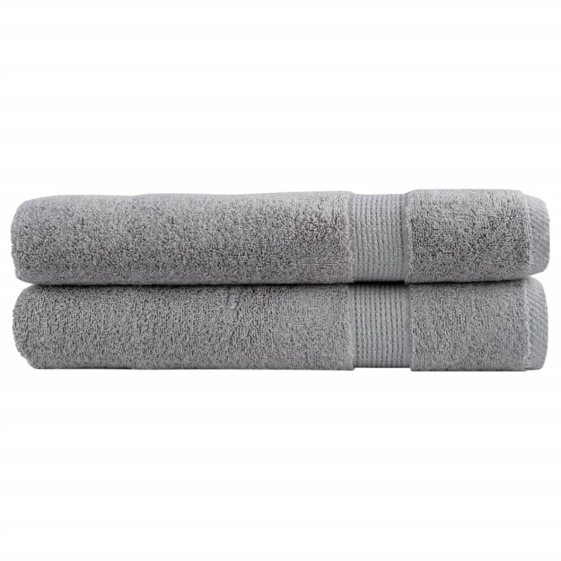 Asciugamani Premium SOLUND 2 pz Grigi 100x200cm 600gsm
