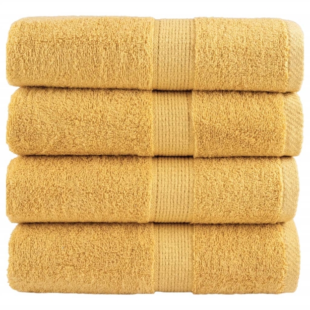 Salviette Premium SOLUND 4 pz Oro 30x30 cm 600gsm