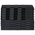 Set Strofinacci 10 pz in Cotone Nero e Grigio