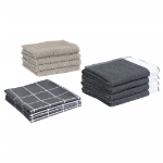 Set Strofinacci 12 pz in Cotone Grigio