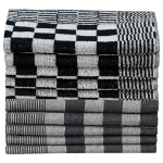 Set Strofinacci 20 pz in Cotone Nero e Bianco