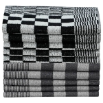 Set Strofinacci 50 pz in Cotone Nero e Bianco