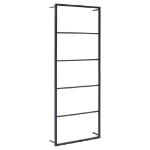 Portasciugamani Nero 45x10x115 cm in Acciaio