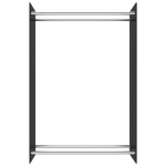 Porta Legna Nero 80x35x120 cm in Vetro