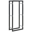 Rastrelliera per Legna da Ardere Nera 30x35x81 cm in Acciaio