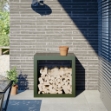 Rastrelliera per Legna da Ardere Verde 60x40x60 cm in Acciaio