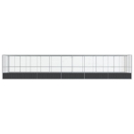 Voliera con Estensione Argento 1139x307x212 cm in Acciaio
